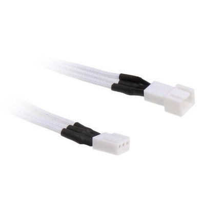 BitFenix Alchemy Multisleeve 3-Pin 90cm Fan Extension Cable -White Sleeve/White Connector (BFA-MSC-3F90WW-RP)