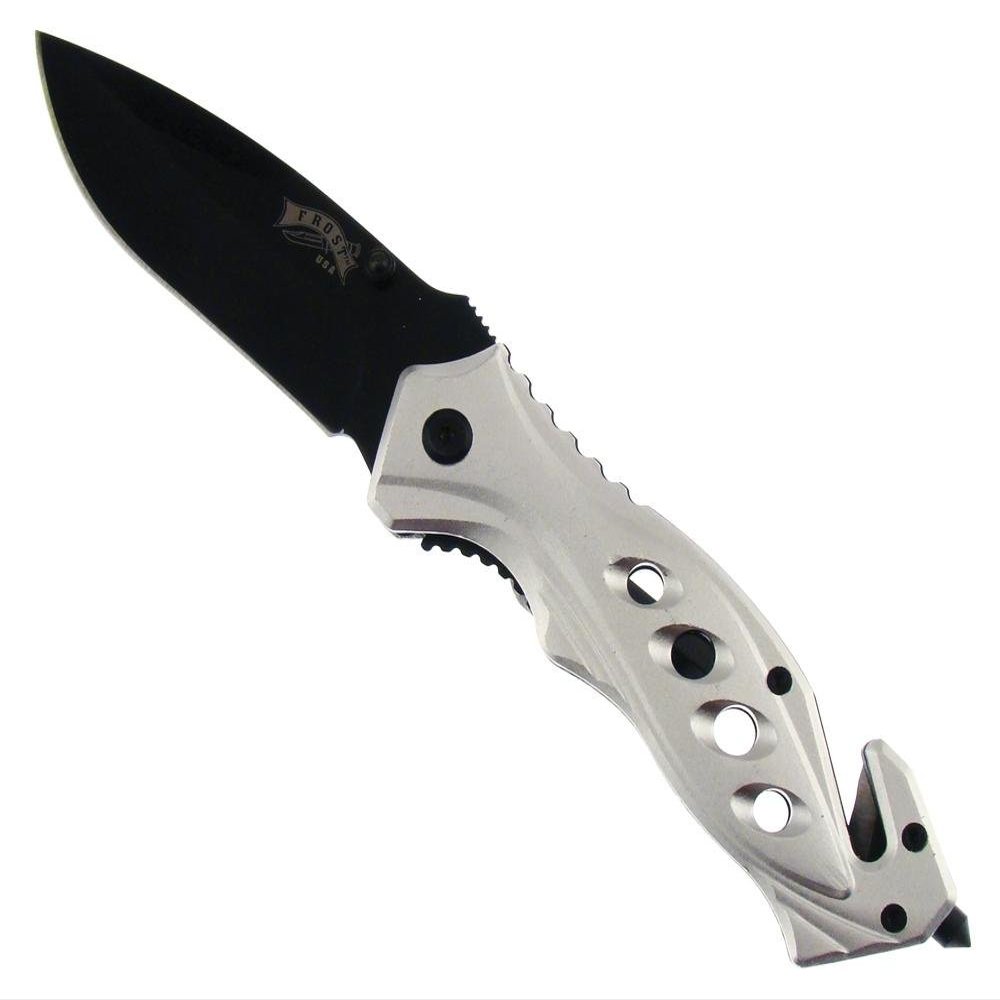 Frost Cutlery F18282S Linerlock Assisted Opening Silver