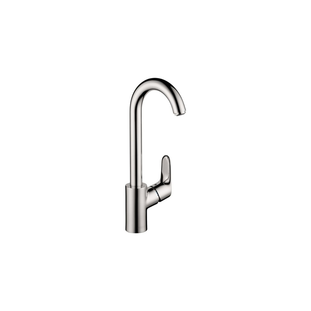 hansgrohe Focus Chrome Bar Kitchen Faucet, Bar Sink Faucet Single Hole, Faucet for Kitchen Sink, Chrome 04507001