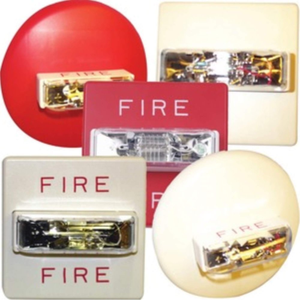RSS-24MCC-FR Ceiling-mount Strobe (Square, Red)