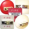 RSS-24MCC-FR Ceiling-mount Strobe (Square, Red) view 1