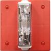 Wheelock RSSWP-24MCCH-FR Ceiling Mount Weatherproof Fire Strobe, Red, Xenon, FIRE Lettering, Clear Lens, Field Selectable Candela Settings of 115/177cd, Outdoor, UV Stabilized Plastic Housing Material view 3