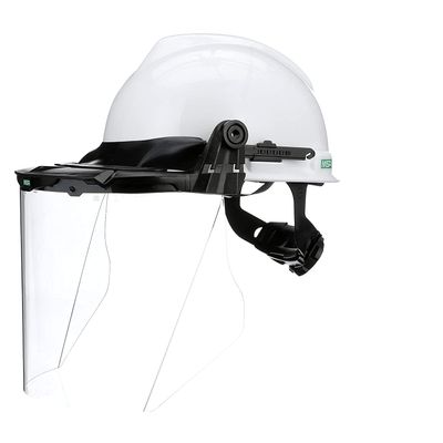 MSA 10118695 V-Gard Accessory System Kit, Includes: White Cap, Frame for Slotted Caps, Clear Polycarbonate (PC) Visor, Superior Impact Protection