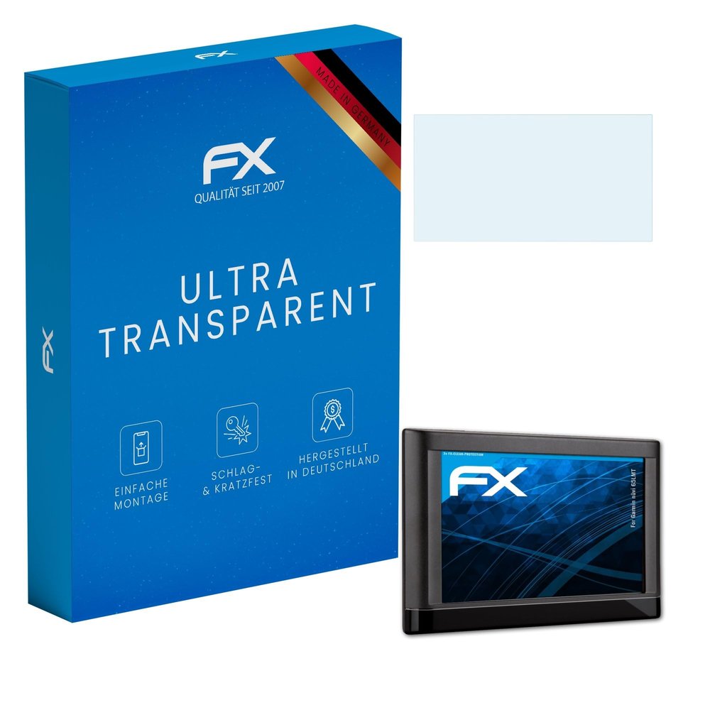 atFoliX Screen Protection Film compatible with Garmin nvi 65LMT Screen Protector, ultra-clear FX Protective Film (3X)