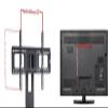 2xhome - TV Stand - Universal Modern TV Stand with Integrated Swivel 35 Degree Monitor Plasma Three 3 Display Black Glass Shelf Surfaces Mount Bracket 38 40 43 45 47 50 55 60 65 view 4