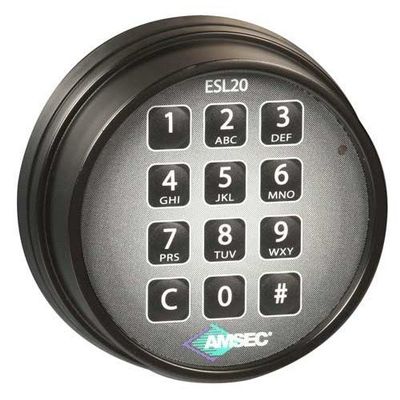 Amsec 0615801 ESL20XLBL-S Slam Bolt Electronic Safe Lock