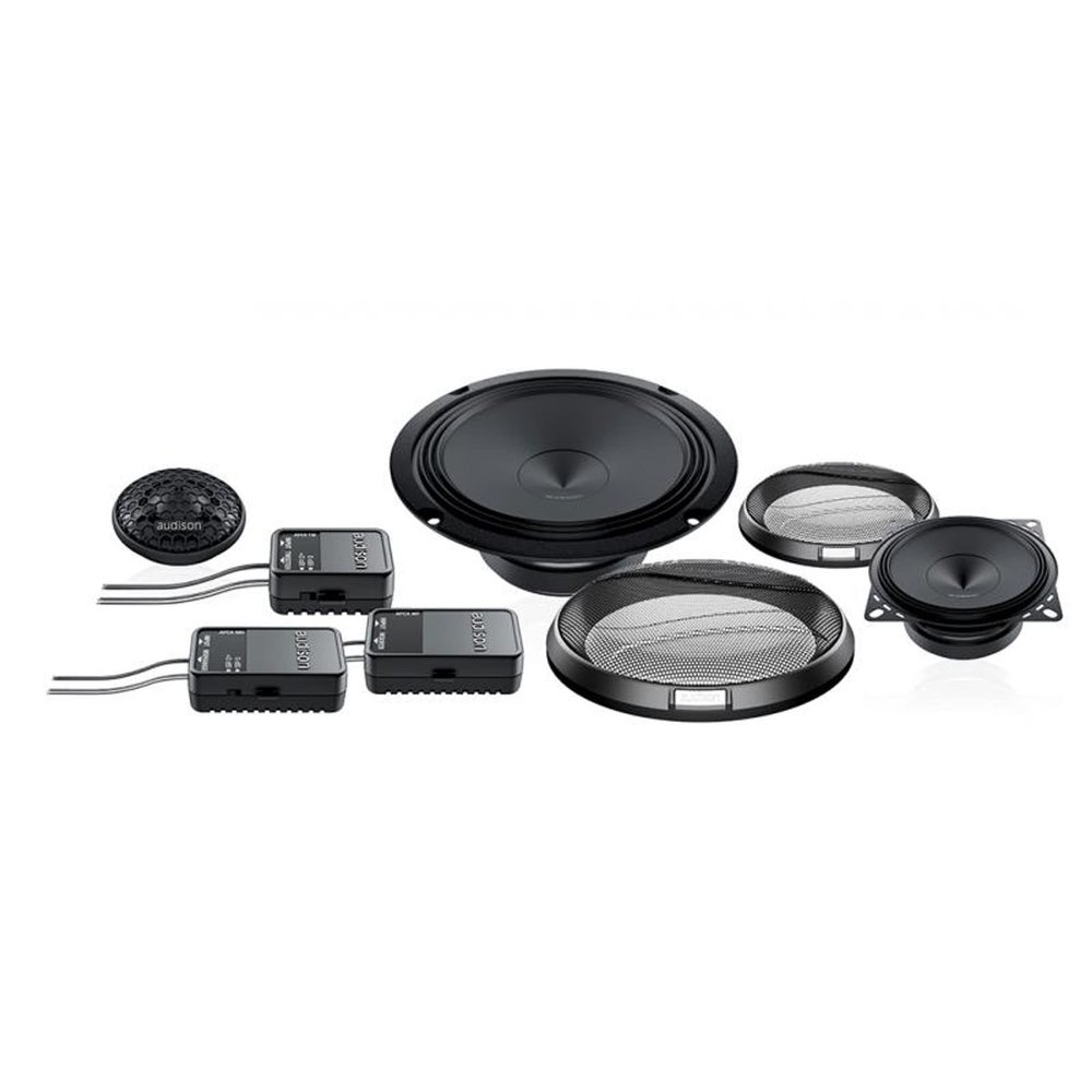 Audison APK 163 Prima Series 6.5" 3-Way Component Speaker Set; AP 1 + AP 6.5 + AP 4 + Grilles