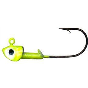 Arkie Lures PSB-116-3 Swim Bait Heads- #3 Chartreuse-1/16 oz- 5 Pack