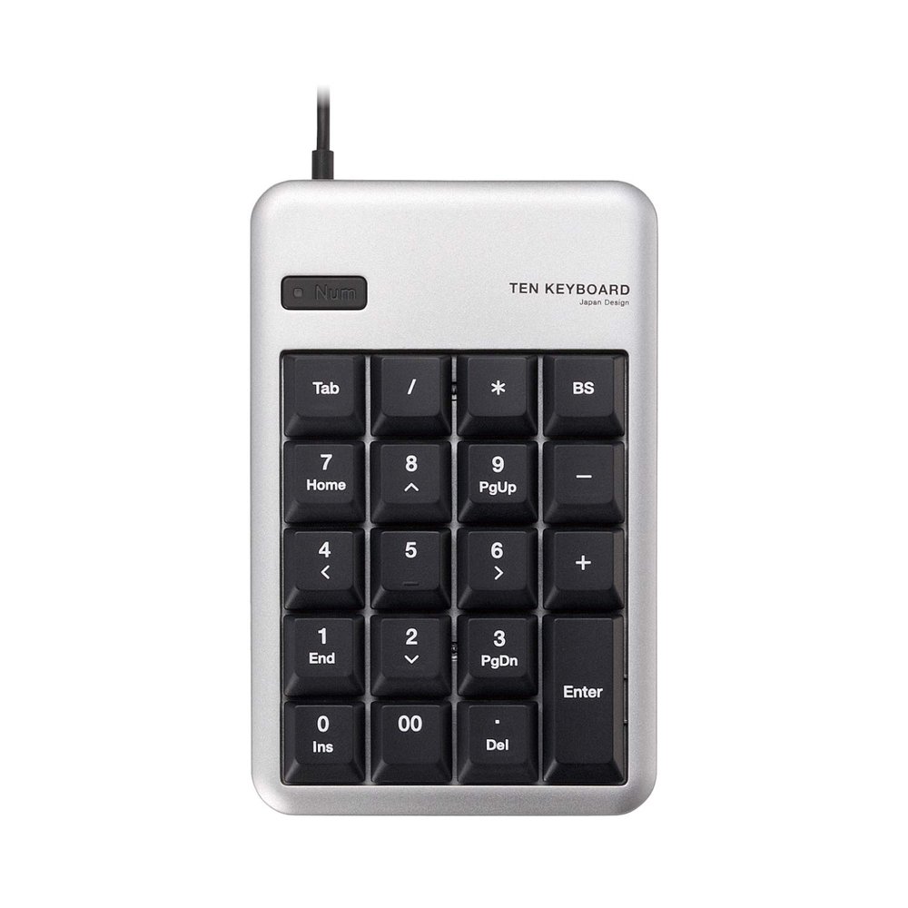 ELECOM Wired Numeric pad with high Durability M Size [Silver] TK-TCM011SV (Japan Import)