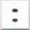RiteAV - 1 Port S-Video 1 Port 3.5mm Wall Plate - Bracket Included view 1