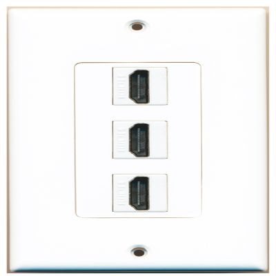 RiteAV 3 Port HDMI Wall Plate Oversized