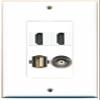RiteAV 2 Port HDMI 1 Port USB A-A 1 Port BNC Wall Plate Oversized Jumbo MIDI view 1