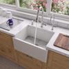 ALFI brand AB2418SB-W Smooth Thick Wall Fireclay Single Bowl Farm Sink, 24", White view 1