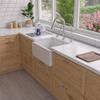 ALFI brand AB2418SB-W Smooth Thick Wall Fireclay Single Bowl Farm Sink, 24", White view 3
