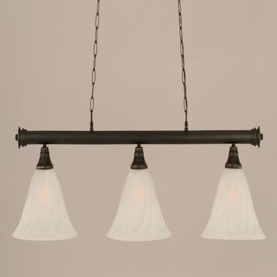 Toltec Lighting Oxford 3 Light Island in Dark Granite (373-DG-5731)