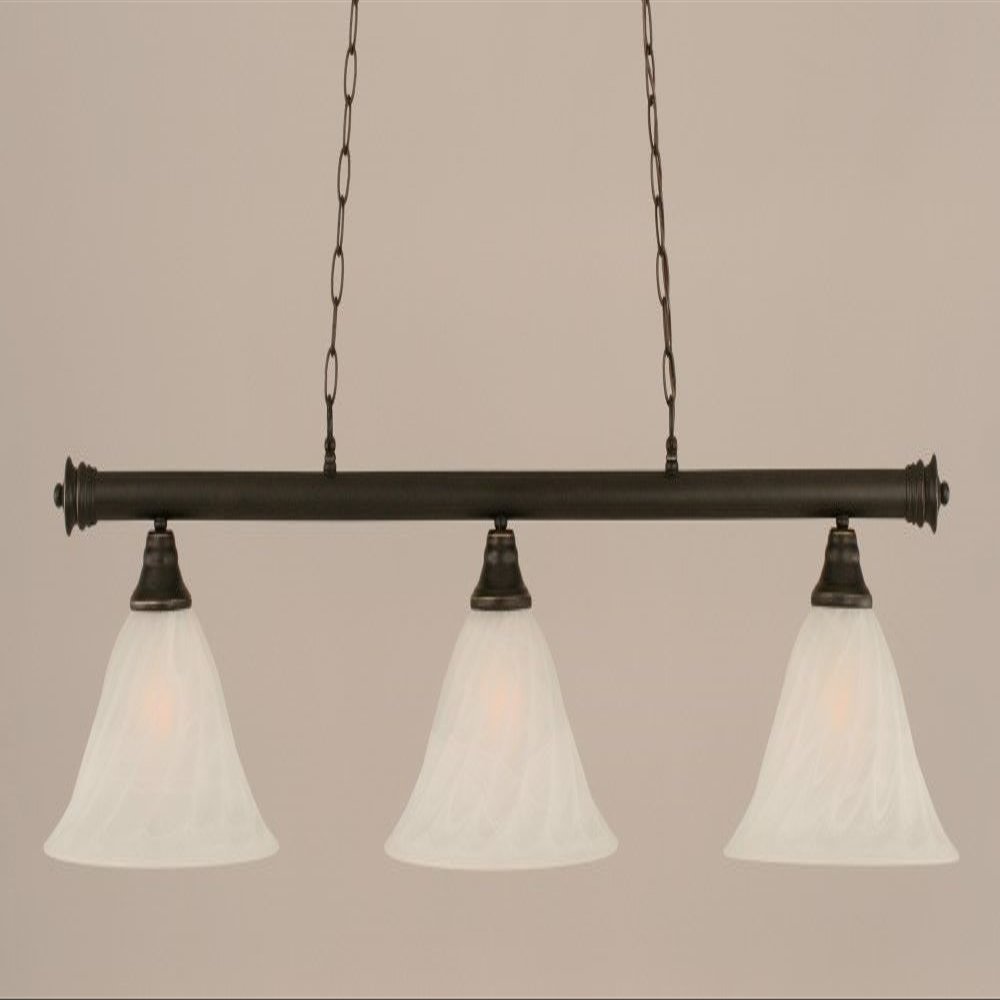 Toltec Lighting Oxford 3 Light Island in Dark Granite (373-DG-5731)