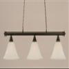 Toltec Lighting Oxford 3 Light Island in Dark Granite (373-DG-5731) view 1