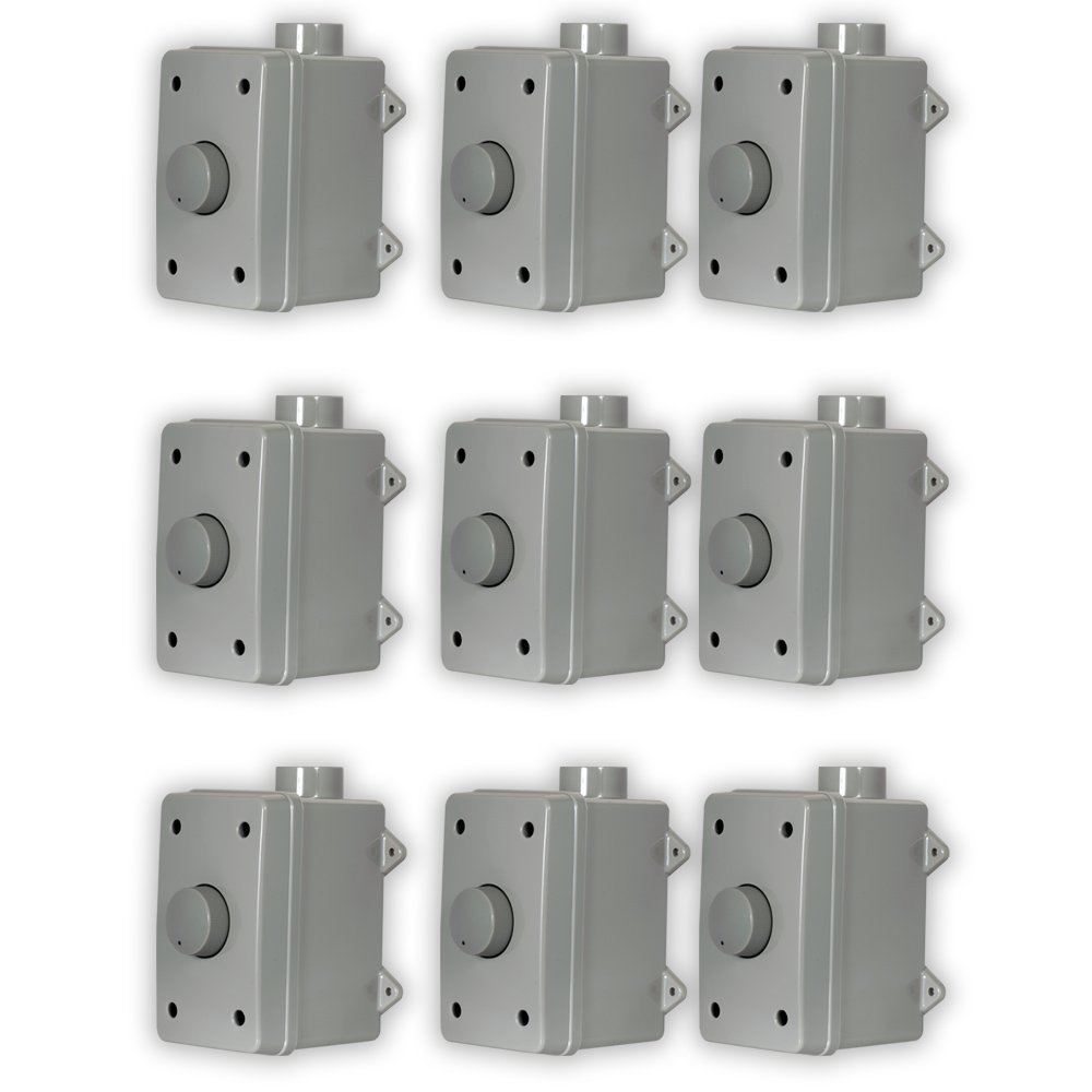 Acoustic Audio AAOVCD-G Outdoor Volume Controls Gray Weatherproof 9 Piece Set
