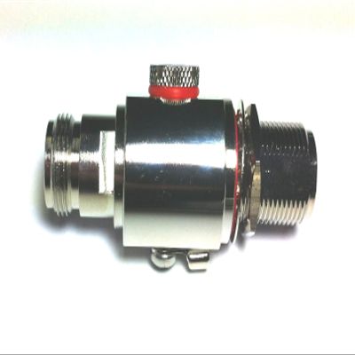N Female Jack to N Female Jack Bulkhead Lightning Surge Arrestor Suppressor With Gas Tube, DC to 3Ghz