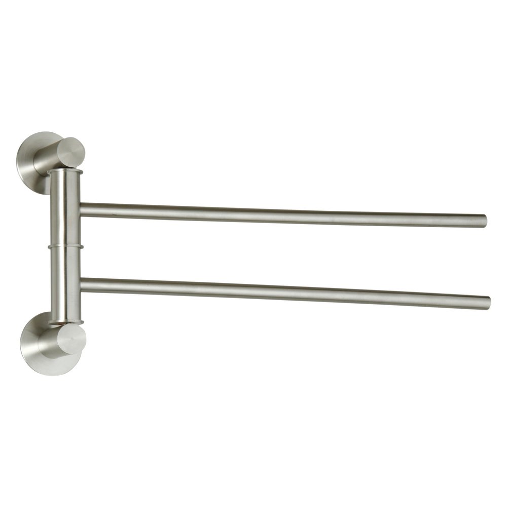MSV Wall Towel Holder with 2 Strips of Stainless Steel mat, 25 x 25 x 5 cm, Silver