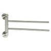 MSV Wall Towel Holder with 2 Strips of Stainless Steel mat, 25 x 25 x 5 cm, Silver view 1