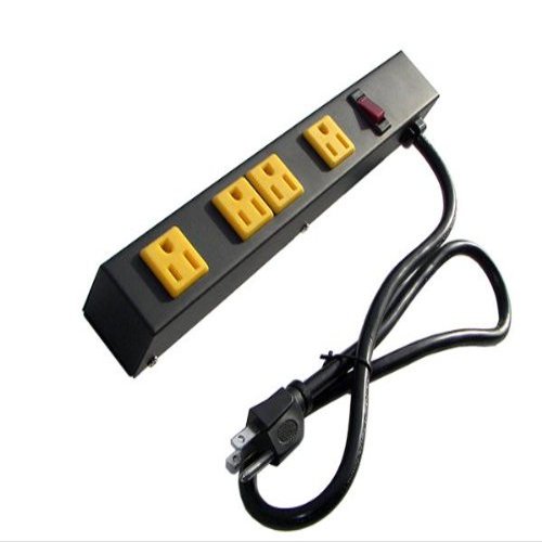 12 inch 4 Outlet Metal Power Strip, 1043A