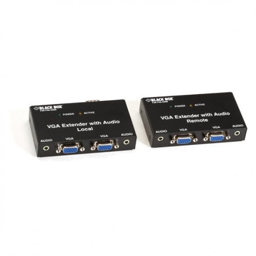 BLACK BOX CORPORATION VGA EXTENDER KIT WITH AUDIO 2PORT LOCAL / AC556A-R2 /