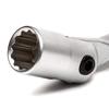 URREA 12-Point Flex Head Socket Wrench - 7/16" Flexible Head Combination Wrench with Ratchet Box End & Fixed Open End - 1270-14 view 2