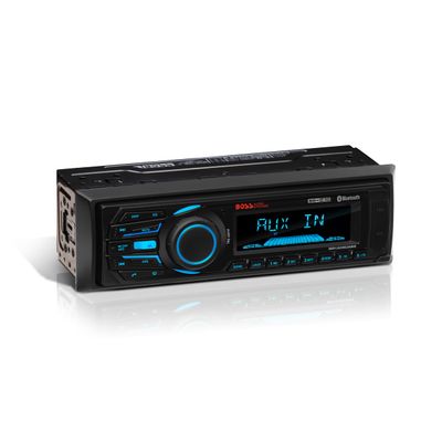 BOSS Audio Systems MR1308UABK Marine Boat Stereo  Single Din, Bluetooth, No CD DVD Player, AM/FM Radio Receiver, Aux-in, USB