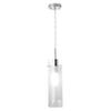 Globe Electric 64023 1-Light Pendant, Polished Chrome Finish, Clear Glass Shade with Frosted Glass Insert, Pendant Light Fixture, Adjustable Height, Light Fixture Ceiling Hanging, Bulb Not Included view 1