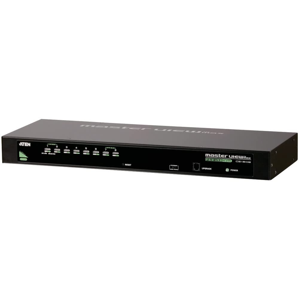 ATEN 8 Port USB/PS2 KVM, Combo Console, 2048x1536, 2 Level, 784105 (Console, 2048x1536, 2 Level Cascade, Broadcast,Multiplatform)