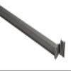 Cambro EMTR54580 Camshelving Elements Traverse Mobile 54" Brushed Graphite 1 Each view 1