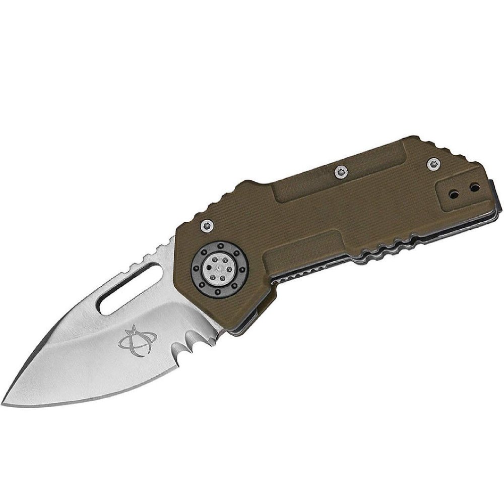 Mantis MANMT9D Wile E Drop Point Tan G10 Folding Knife Pocket Folder