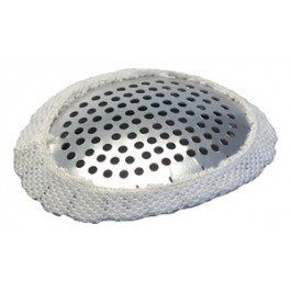 Grafco 1276GA-LB Fox Aluminum Eye Shield With Protective Cloth Cover, Box of 50 - Latex Free Lt Blue