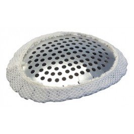 Grafco 1276GA-LB Fox Aluminum Eye Shield With Protective Cloth Cover, Box of 50 - Latex Free Lt Blue