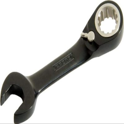 BLK CHRM Combo Stubby Reversible Ratchet Wrench 6 mm-Spline