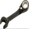 BLK CHRM Combo Stubby Reversible Ratchet Wrench 6 mm-Spline view 1