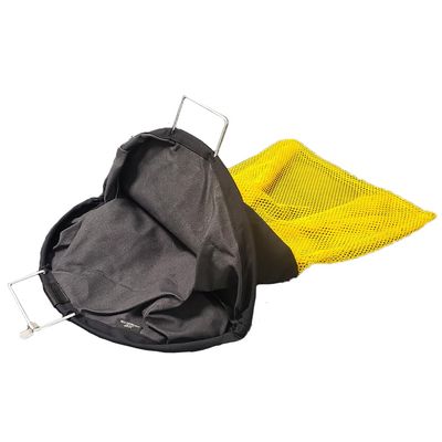 JCS 18x30 Wire Handle Bull Bag - Heavy-Duty Storage Bag - Half Solid Nylon, Half Nylon Mesh - Recreational & Commercial