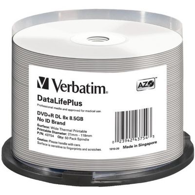 Verbatim Datalifeplus 43754 Dvd Recordable Media - Dvd+r Dl - 8x -