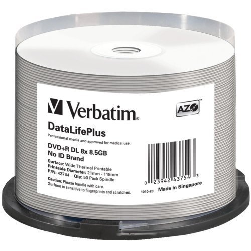 Verbatim Datalifeplus 43754 Dvd Recordable Media - Dvd+r Dl - 8x -