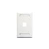 ICC IC107S01WH Faceplate- Id- 1-gang- 1-port- White view 1