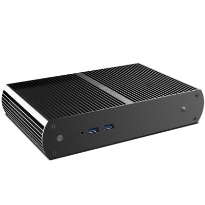 Akasa Tesla H | Intel 4th Gen NUC | PC Fanless Case | 100% Aluminium Heatsink CPU Cooling | Supports 2.5" SSD HDD | A-NUC05-M1B