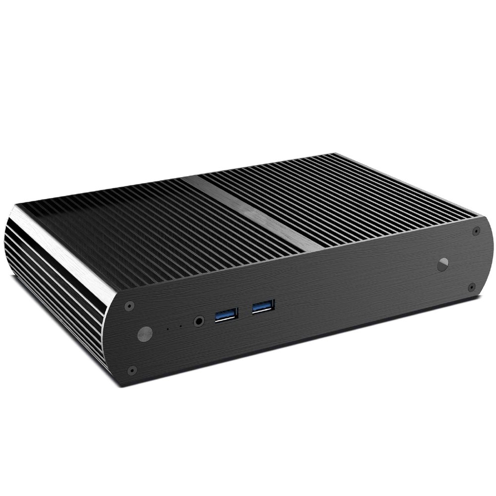 Akasa Tesla H | Intel 4th Gen NUC | PC Fanless Case | 100% Aluminium Heatsink CPU Cooling | Supports 2.5" SSD HDD | A-NUC05-M1B