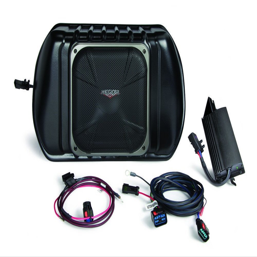 Kicker PWRA407 Multi-Channel Amplifier and Powered Subwoofer Upgrade System for 2007-2010 4 Door Jeep Wrangler with Base Audio