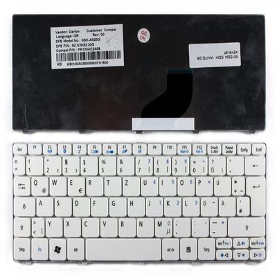 Power4Laptops German Layout White Replacement Laptop Keyboard Compatible with Gateway LT2114u