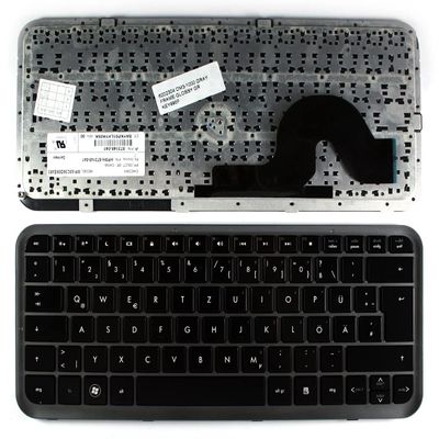 Power4Laptops German Layout Grey Frame Glossy Black Replacement Laptop Keyboard Compatible with HP Pavilion DM3-1100