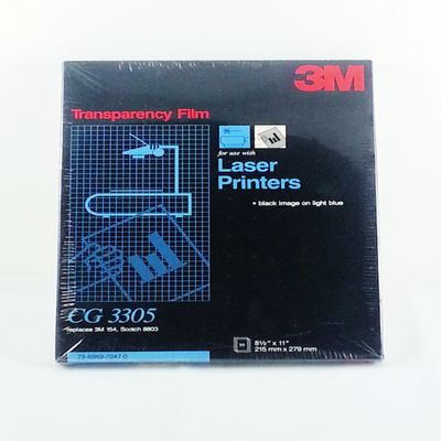 3M Transparency Film for use with Laser Printers CG 3305