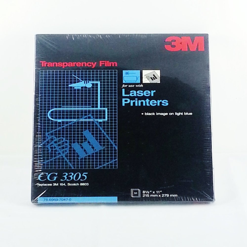 3M Transparency Film for use with Laser Printers CG 3305