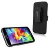 BoxWave Holster Compatible with Galaxy S5 - Dual+ Holster Case, Shell Cover and Belt Clip Holster with Kickstand - Jet Black view 1