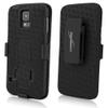 BoxWave Holster Compatible with Galaxy S5 - Dual+ Holster Case, Shell Cover and Belt Clip Holster with Kickstand - Jet Black view 3